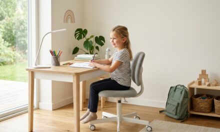 Stol til børnenes skrivebord – højde, indstilling og plads