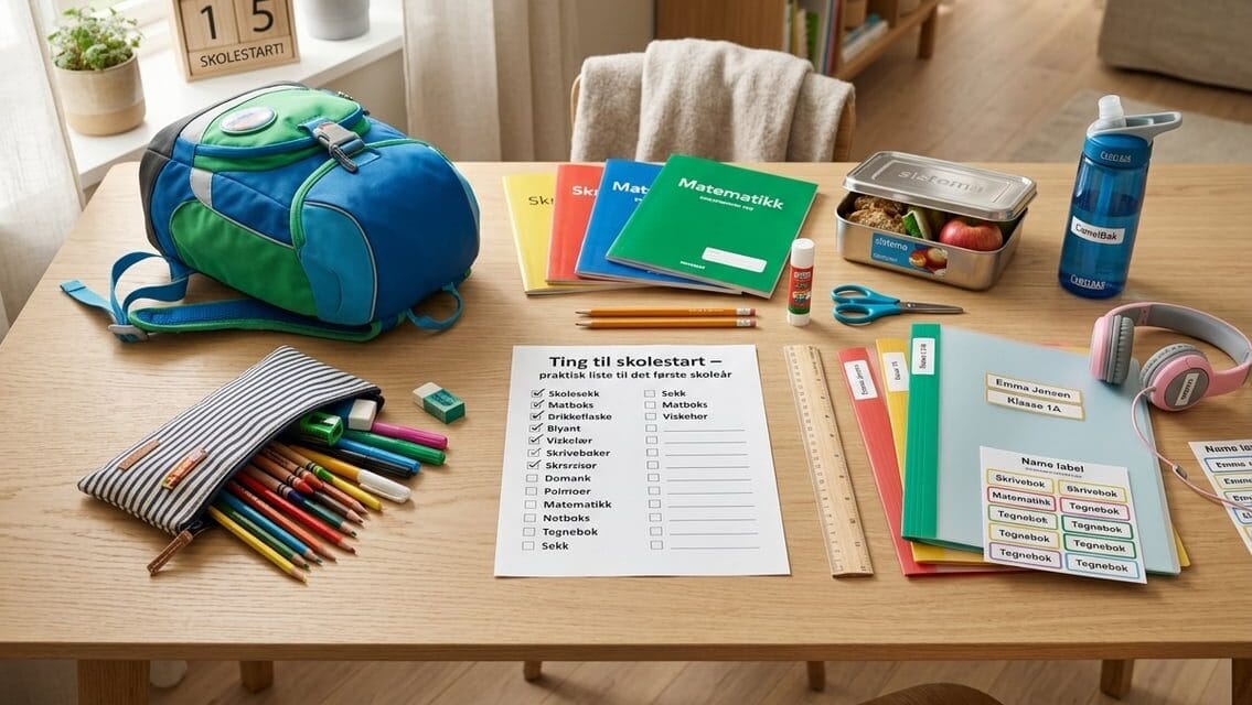 Ting til skolestart – praktisk liste til det første skoleår