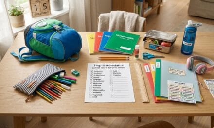 Ting til skolestart – praktisk liste til det første skoleår